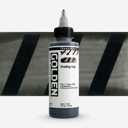 Golden : High Flow : Acrylic Paint : 118ml (4oz) : Shading Gray