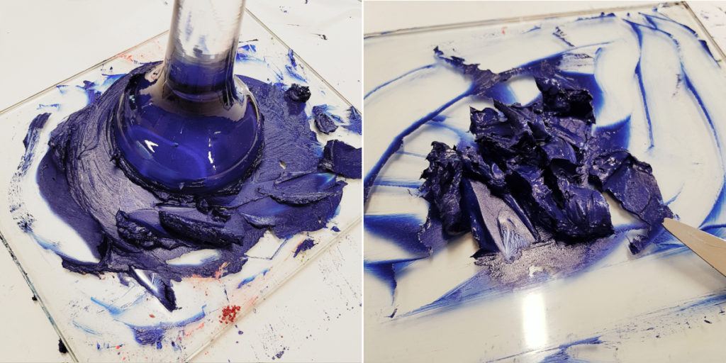 Mixing Purple Relief Ink Linseed Oil 1024x512