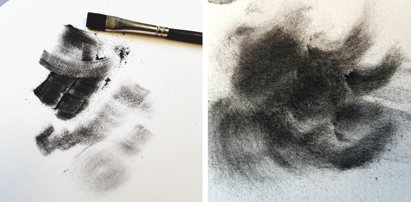 Powdered Charcoal Brush Stokes Combined